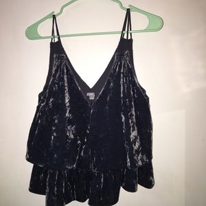 Aerie Crushed Velvet Layered Tank
